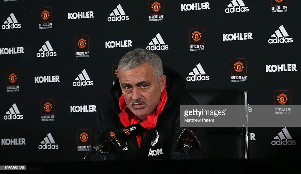 Manager Jose Mourinho of Manchester United